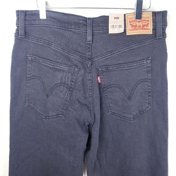 Levi's Black Ribcage Straight Ankle Button Fly Jeans NWT size 31x27 - Picture 5 of 11